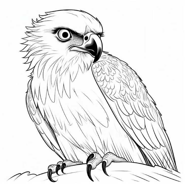 adler-auf-einem-ast-ausmalbild