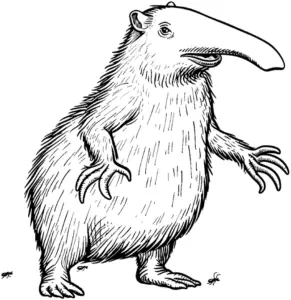 ameisenbaer-ausmalbild-mit-ameisen-und-pfoten