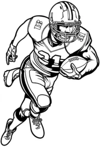 american-football-ausmalbild-mit-spieler-und-ball