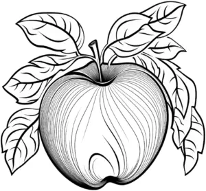 apfel-und-blaetter-ausmalbild-gestalten