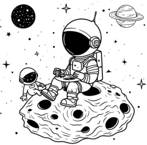 astronauten-ausmalbild-im-weltall-mit-asteroid-und-planeten