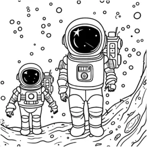 astronauten-im-weltall-ausmalbild