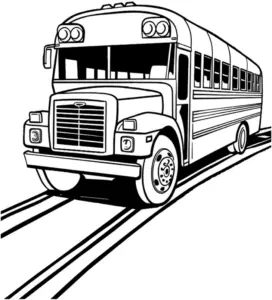 ausmalbild-alter-bus-auf-der-strasse