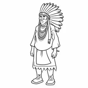 ausmalbild-alter-indianer-mit-federschmuck