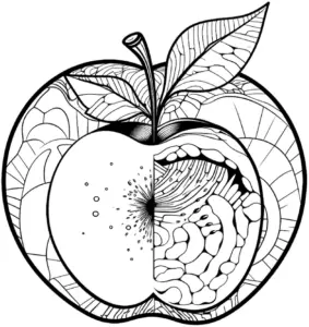 ausmalbild-apfel-schnittansicht-mit-details