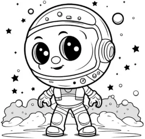 ausmalbild-astronaut-im-weltall-mit-sternen-und-planeten