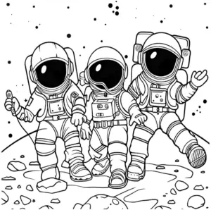 ausmalbild-astronauten-im-weltall