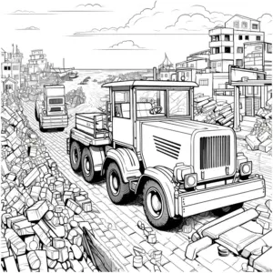 ausmalbild-baustelle-und-lkw-mit-kuestenlandschaft