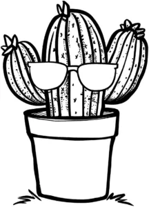 ausmalbild-cooler-kaktus-mit-sonnenbrille