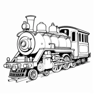 ausmalbild-dampflok-auf-schienen