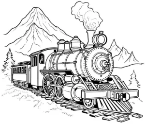 ausmalbild-dampflok-in-malerischer-landschaft