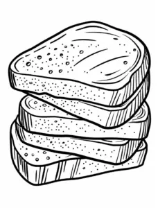 ausmalbild-drei-gestapelte-brotscheiben