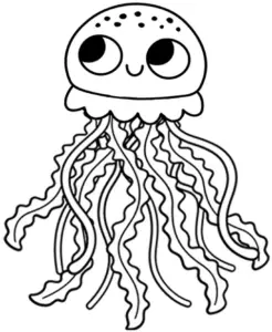 ausmalbild-einer-niedlichen-qualle-mit-langen-tentakeln