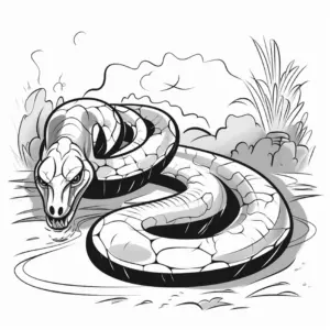 ausmalbild-einer-schlange-in-der-natur