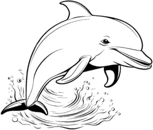 ausmalbild-eines-delfins-mit-spritzenden-wellen