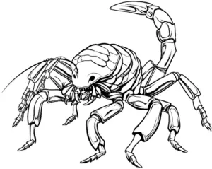 ausmalbild-eines-detailreichen-skorpions-mit-klaren-konturen