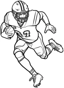 ausmalbild-eines-footballspielers-in-aktion