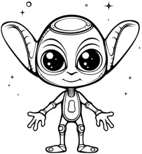 ausmalbild-eines-freundlichen-aliens-mit-grossen-augen