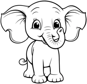 ausmalbild-eines-freundlichen-elefanten-mit-grossen-ohren