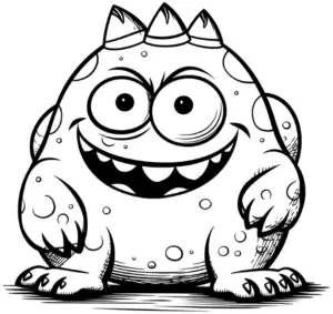 ausmalbild-eines-freundlichen-monsters-mit-lustiger-form