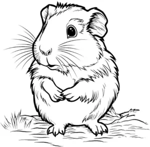 ausmalbild-eines-niedlichen-meerschweinchen