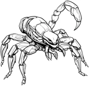 ausmalbild-eines-skorpions-mit-markanten-details