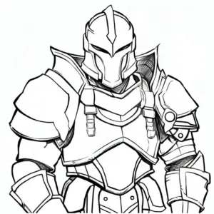 ausmalbild-eines-tapferen-ritters-in-ruestung