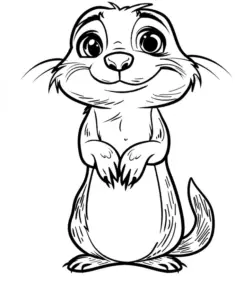 ausmalbild-erdmaennchen-mit-froehlichem-laecheln