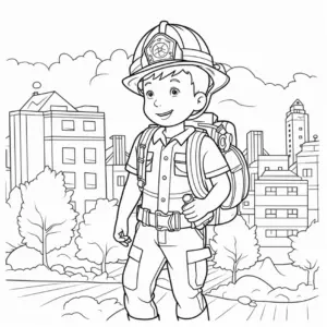 ausmalbild-feuerwehrmann-stadtlandschaft-urban-landschaft