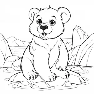 ausmalbild-flauschiger-baer-in-der-natur