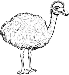 ausmalbild-flauschiger-strauss-mit-langen-beinen