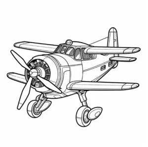 ausmalbild-flugzeug-mit-propeller-und-fluegeln