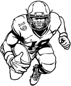 ausmalbild-footballspieler-in-aktion