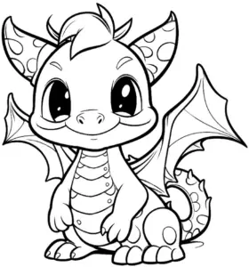 ausmalbild-freundlicher-kleiner-drache-mit-fluegeln