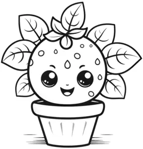 ausmalbild-fröhliche-pflanze-im-topf