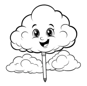 ausmalbild-froehliche-wolke-mit-schreibfeder