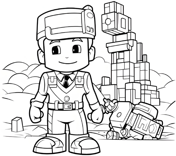 ausmalbild-froehlicher-bauarbeiter-mit-roboterstruktur