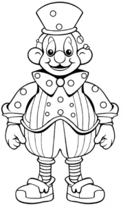 ausmalbild-froehlicher-clown-mit-buntem-outfit