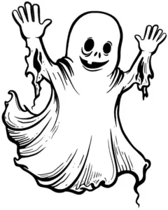 ausmalbild-froehlicher-geist-mit-schaedelmotiv