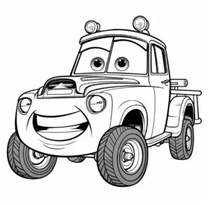 ausmalbild-froehlicher-truck-mit-grossen-augen