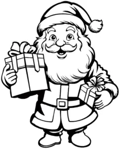 ausmalbild-froehlicher-weihnachtsmann-mit-geschenken