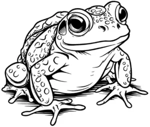 ausmalbild-frosch-mit-detaillierten-hautmustern