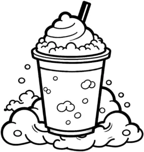 ausmalbild-fruchtiger-drink-mit-sahne-und-blubberblasen
