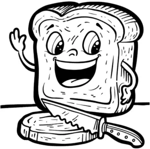 ausmalbild-fruehstuecks-toast-mit-schneidemesser