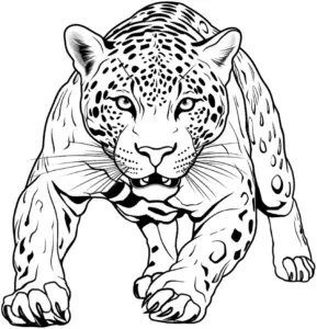 ausmalbild-gefleckter-jaguar-in-dynamischer-pose
