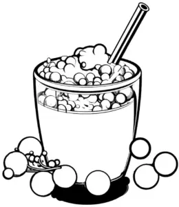 ausmalbild-getraenk-mit-bunten-kugeln-und-strohhalm