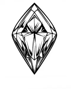 ausmalbild-glaenzender-diamant-mit-geometrischen-facetten