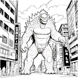 ausmalbild-groses-monster-in-der-stadt