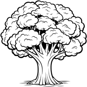 ausmalbild-grosser-baum-mit-ueppiger-krone