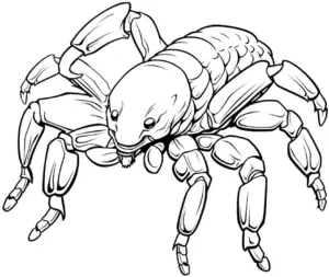 ausmalbild-insektenmix-skorpion-und-spinne